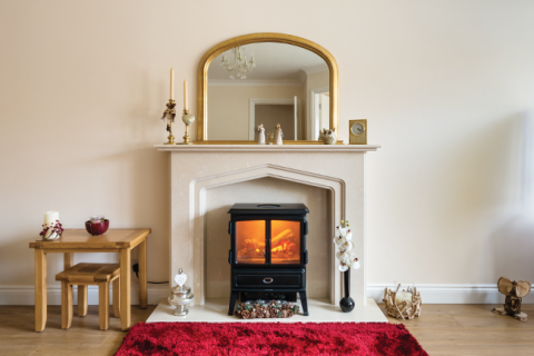 Home interiors fireplace woodburner stove